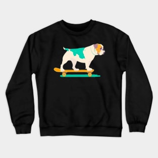 Skateboarding bulldog Crewneck Sweatshirt